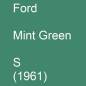 Preview: Ford, Mint Green, S (1961).